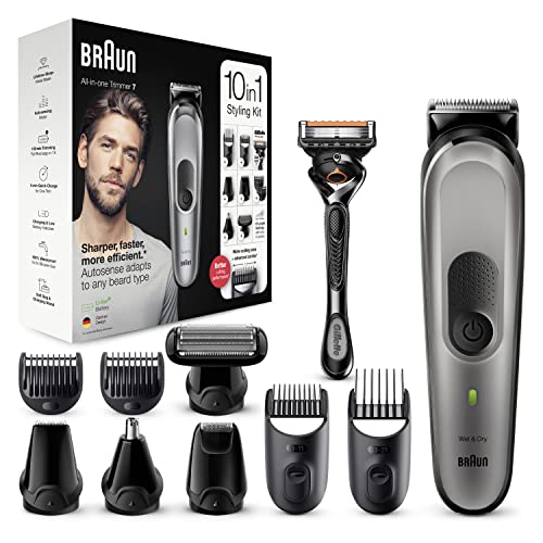 Braun Multi-Grooming-Kit 7, 10-in-1 Barttrimmer und Haarschneider/Haarschneidemaschine für...